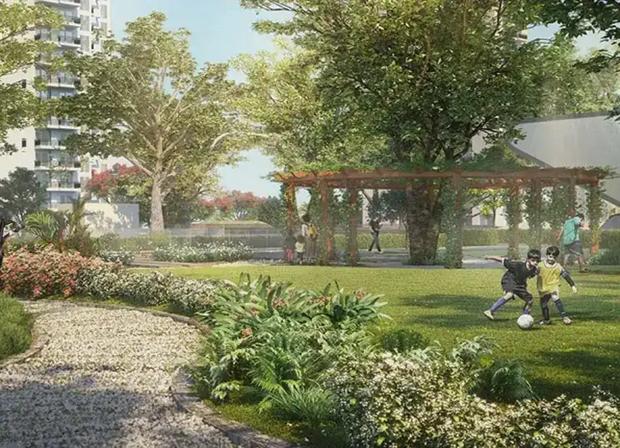 Representative landscaped residential community visual